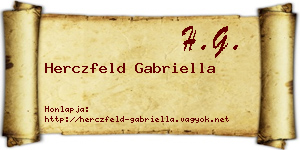 Herczfeld Gabriella névjegykártya